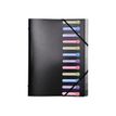 Exacompta - Trieur polypro 12 positions - noir