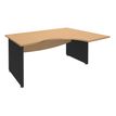3253310106789-Bureau compact à droite DUAL - L180 cm - Pieds Anthracite - plateau imitation Hêtre (Pieds de renfort ou caisson bout de bureau obligat-P_400009081_1-0