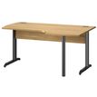 3483601225664-Bureau compact à droite JAZZ+ - 160 cm - Pieds métal - chêne du bocage-P_405165106_1-0