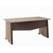 3483600448378-Bureau MAMBO - 160 cm - Pieds panneaux - Chêne/chocolat-P_79381461_1-0