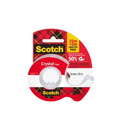 0400000015736-Scotch Crystal - Ruban adhésif - 19 mm x 25 m + 5 m gratuit - transparent--0