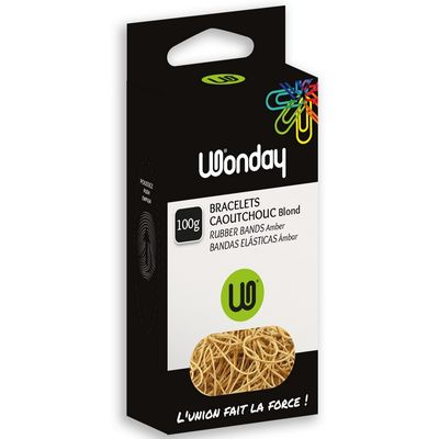 3701254708748-Wonday - élastiques en caoutchouc - 90 mm x 5 mm - 100 g - ambre--0