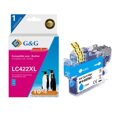 6942383184943-Cartouche compatible Brother LC422XL - cyan - G&G--0