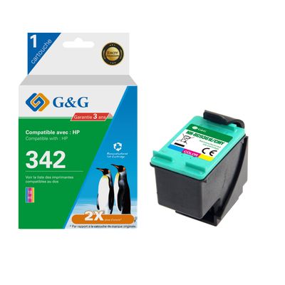 6937173408057-Cartouche compatible HP 342 - cyan, magenta,jaune - G&G--0