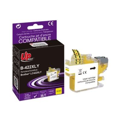 3584770912215-Cartouche compatible Brother LC422XL - jaune - Uprint-Angle gauche-0
