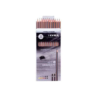 4084900105542-Lyra Graduate - 12 Crayons graphites - différentes tailles de mines-Avant-0